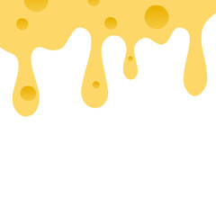melting cheese drops set illustration