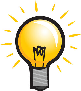 Light bulb isolated  illustration