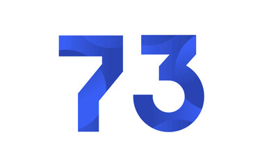 Blue Beach Number Modern Business Logo