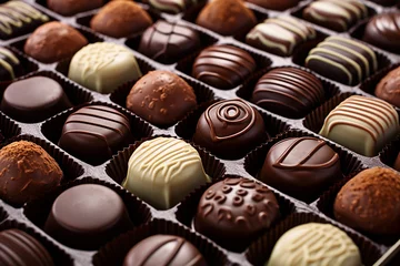 Foto op Canvas ケースにいっぱいの高級チョコレート © Kinapi