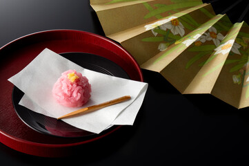 和菓子と扇