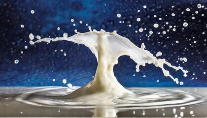 Obraz na płótnie Canvas Droplets of Freshness: Milk Splash Creation