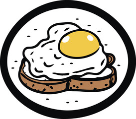 a dish of egg benedict and toast