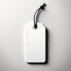 Fototapeta premium Blank White Label Tag with String Loop