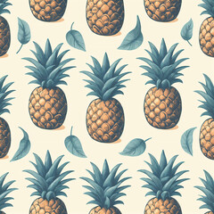 seamless pattern of pineapple