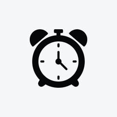 Alarm clock vector icon is isolated on a white background. Alarm clock icon modern design, vector illustration.