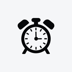 Alarm clock vector icon is isolated on a white background. Alarm clock icon modern design, vector illustration.