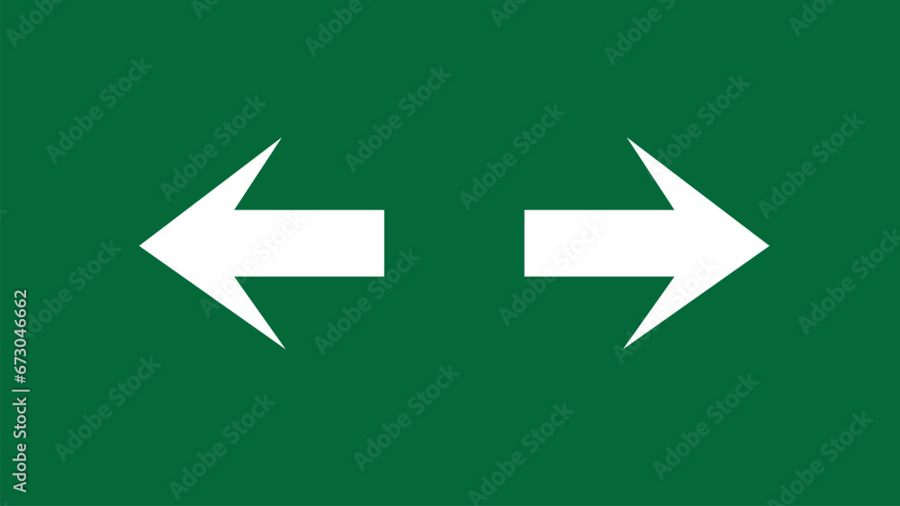 Poster a green color arrow icon isolate vector on the white background