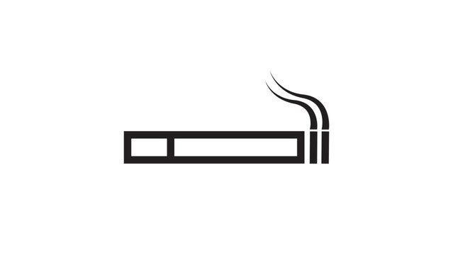 A don,t smock sign and warning people .vector icon 