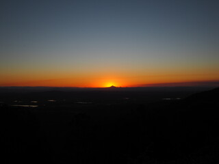sunset in the mountains