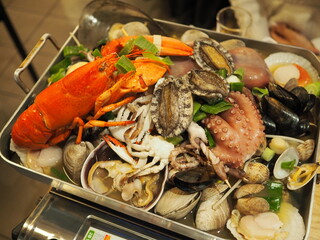 Steamed seafood dish