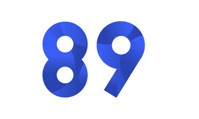 Blue Beach Number Modern Business Logo