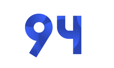 Blue Beach Number Modern Business Logo