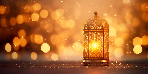 golden bokeh lights represent hope and the promise of better days during the holiday season. - obrazy, fototapety, plakaty