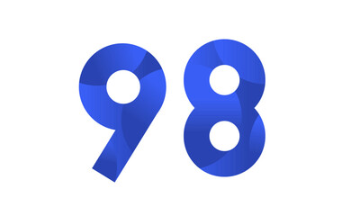 Blue Beach Number Modern Business Logo