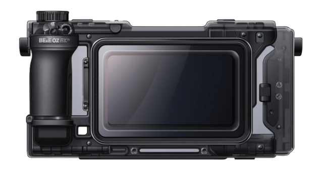 Vector realistic isolated camcorder video screen frame for decoration and covering on the transparent background. Concept of cinema, photography and video scene