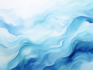 Fototapeta na wymiar Abstract Water Ink Wave in Pastel Blue