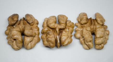 walnut on a white background; It is a scene of nature from high atlas morocco