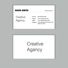  clean minimal business card. modern business card2023, new business card . Whit business card 
