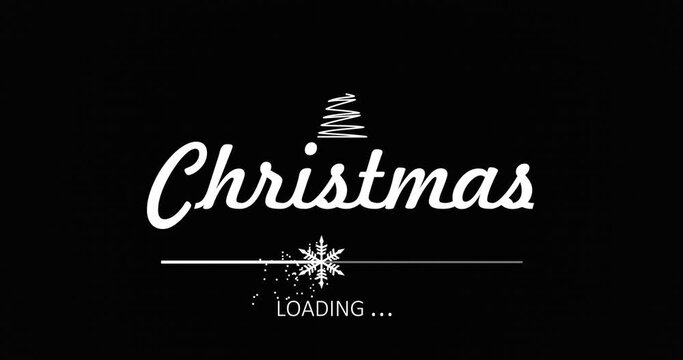 Merry Christmas and Happy New Year. Christmas loading bar animation.