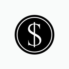 Coin Icon. Money, Investment Symbol  - Vector.