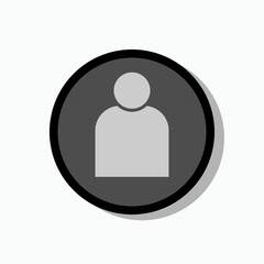 Contact  Icon. Contact Person, Personal Symbol - Vector, Applied for Design, Presentation, Website or Apps Elements.