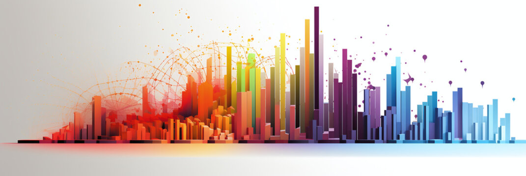 A colorful 3D diagram displaying a graph of values.