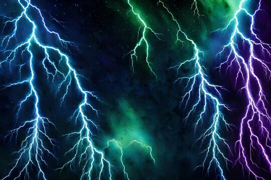 lightning in the night sky 4k, 8k, 16k, full ultra HD, high resolution and cinematic photography