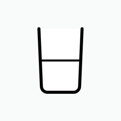 Glass of Drink Icon. Beverages Symbol - Vector. 