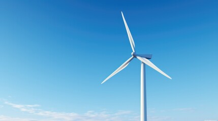 Fototapeta premium A wind turbine in the middle of a field. Generative AI.