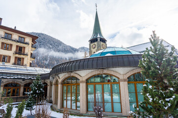 hotel building in winter ,zermatt ,switzerland - 673062022