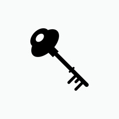 Key Icon. Access, Lock Element Symbol - Vector. 
