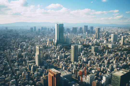 高層ビルが立ち並ぶ大都市の街並み