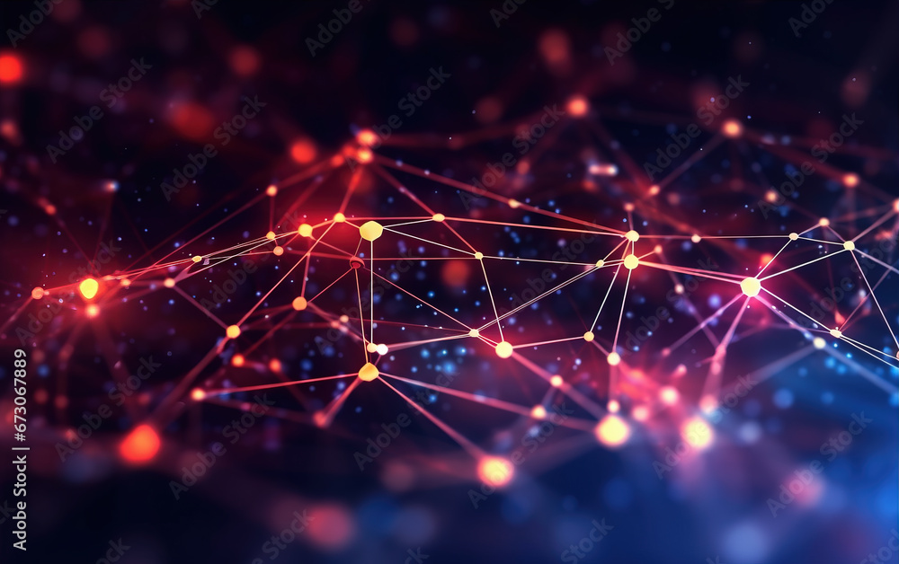 Poster neural network abstract background,created with generative ai tecnology.