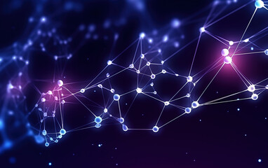 Neural network abstract background,created with Generative AI tecnology.