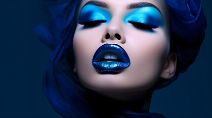 Blue Lipstick Glamour