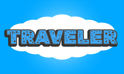 Traveler 3D text effect editable