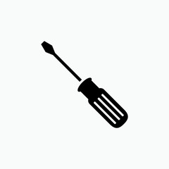 Screwdriver Icon. Repair, Tool Symbol - Vector.