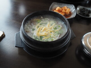 Korean food Seolleongtang Gukbap rice soup