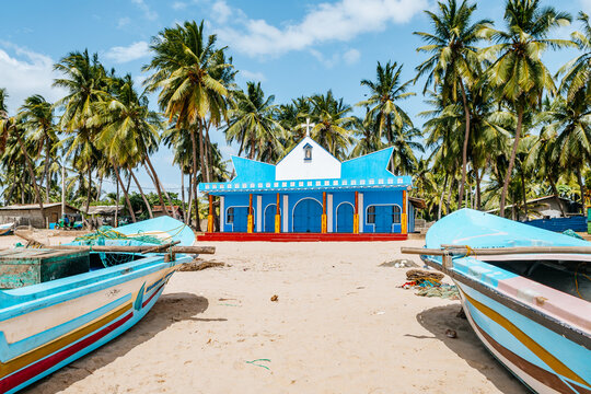 hindi temple in trincomalee beach, sri lanka