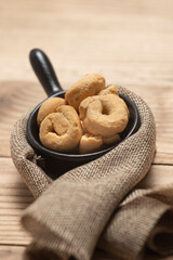 Taralli or tarallini traditional Italian snack