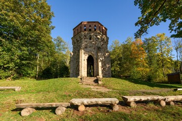 Fototapeta na wymiar Alainova vez under Mount Tabor, near Lomnice nad Popelkou. Czech Republic