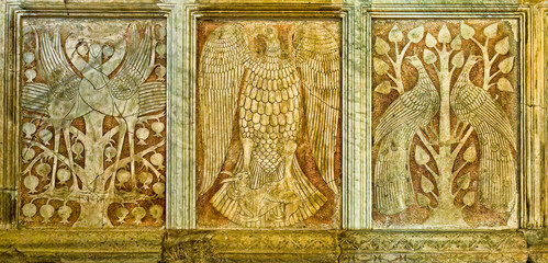 detail of interior of Ancona Cathedral (duomo)