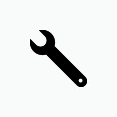 Wrench Icon. Repair, Setting. Mechanics, Maintenance Symbol for Design, Presentation, Website or Apps Elements  – Vector.