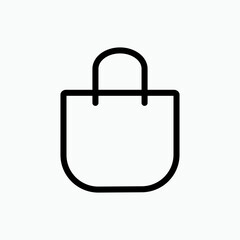 Shopping Bag Icon. Buy, Gift Symbol  - Vector.