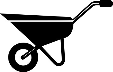 Wheelbarrow line icon, filled outline vector sign, linear colorful sign, symbol, vector, art
