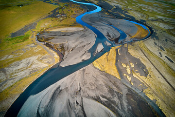 view of icelandic river - 673077636