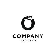 Letter O snake logo icon vector template