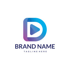 Fototapeta premium D gradient abstract business logo design