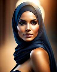 Women portrait black women in hijjab